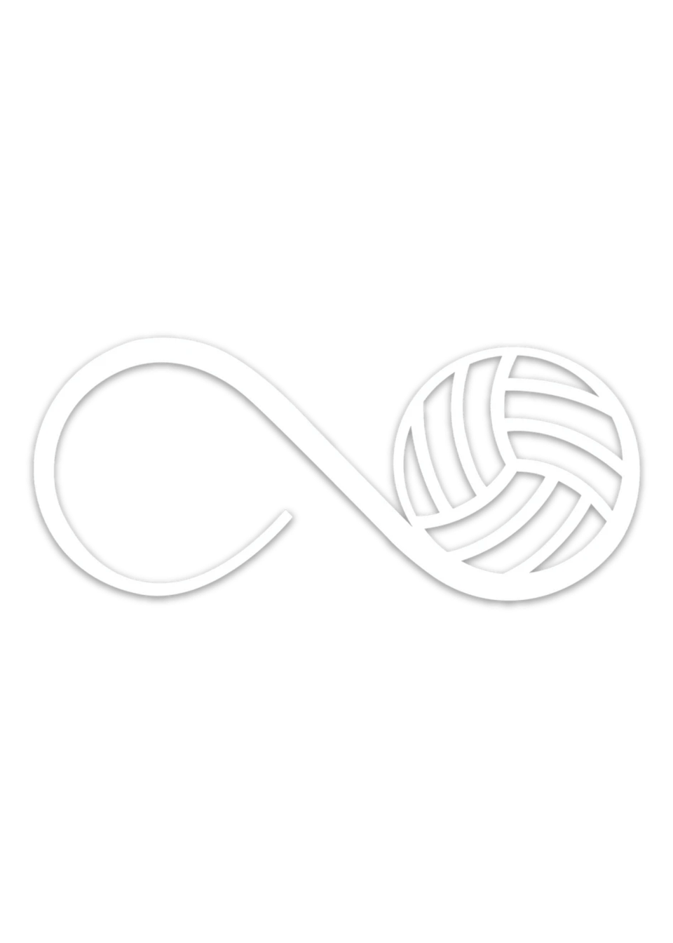 Volleyball Infinity Symbol Vinyl Decal